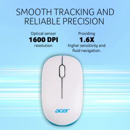 Acer Wireless Mouse Wireless Optical Mouse 1600 DPI,with Soft side grip,Plug-and-Play,Compatible with Windows & Mac,Slientwith Bluetooth image 3