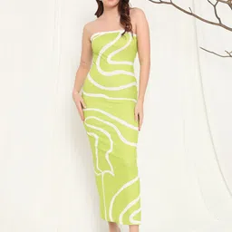 TANDUL Women Printed Bandeau Maxi Dress-image-29