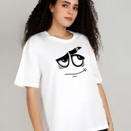 KAIDO Graphic Printed Drop-Shoulder Sleeves Round Neck Oversized Cotton T-Shirt-picture-5