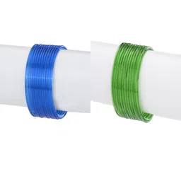 1ST TIME Set Of 24 Blue Alloy Bangles-picture-6