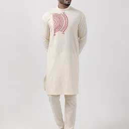 DEVOILER Men Ethnic Motifs Printed Regular Kurta with Pyjamas image 2
