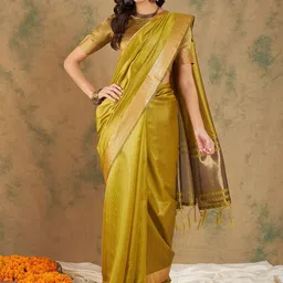 SYS Brand - Shop Your Style Women Woven Design Zari Pure Silk Saree-image-66