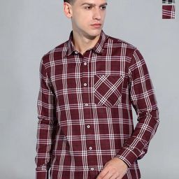Moda Rapido Men Classic Tartan Checks Opaque Checked Casual Shirt-picture-1