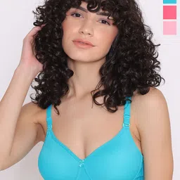 INKURV Pack of 3 Women Bra Full Coverage Lightly Padded-image-60