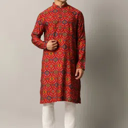 THE KURTA COMPANY Men Ethnic Motifs Printed Kurta-image-28