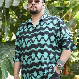 Instafab Plus Men Comfort Opaque Printed Casual Shirt-image-94
