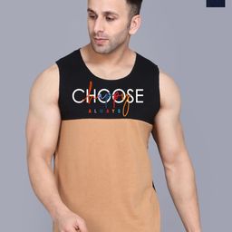 SLOWLORIS Pack Of 2 Printed Combed Cotton Gym Vests VSL26 CMB(CHS BLACKRUST)(CHS NAVY)-image-98