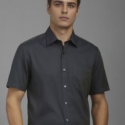 Louis Philippe Men Classic FitSpread Collar Horizontal Striped Cotton Formal Shirt-image-55