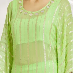 Samyukta Singhania Embroidered Top With Trousers & Kaftan Co-Ords image 2