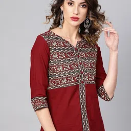 KALINI Women Ethnic Motifs Printed V- Neck Top-image-22