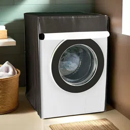 Kuber Industries White & Pink Checked Light Weight Front Load Washing Machine Cover-image-88