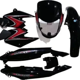 DREAM YUGA BLACK GREY FULL BODY KIT Bike Crash Guard-10