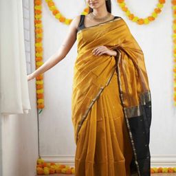 Rujave Woven Design Zari Kanjeevaram Saree With Unstitched Blouse Piece-image-86