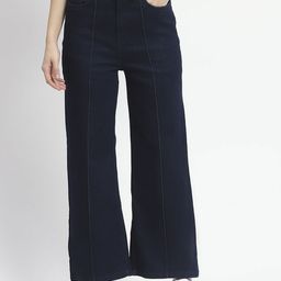 Madame Women Wide Leg Slash Knee Jeans-image-52
