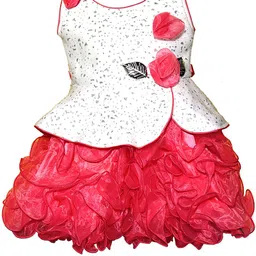 VILLATA FASHION Kids Girls Red Toned Frock-58