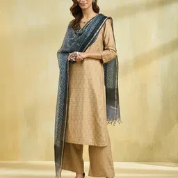 Fabindia Geometric Printed Block Print Technique Dupatta-87