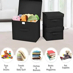HOUSE OF QUIRK Black Set of 3 Regular Multi-Utility Organisers image 5
