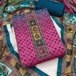 ICCHIT FAL Ethnic Motifs Printed Beads And Stones Unstitched Dress Material-image-66