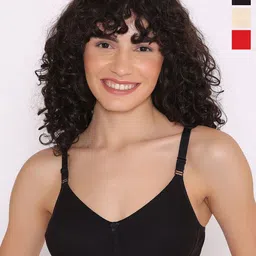 INKURV Solid Bra Full Coverage Non-Wired Non Padded image 1