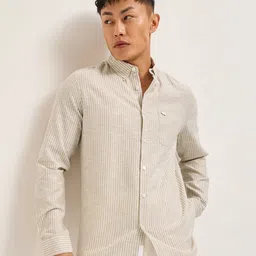 THE BEAR HOUSE Men Slim Fit Opaque Striped Casual Shirt-image-28