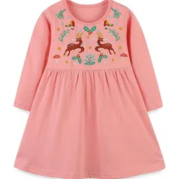 StyleCast Girls Embroidered Full Sleeves Round Neck Fit & Flare Dress-image-7