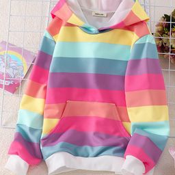 INCLUD Girls Striped Hooded Sweatshirt-image-14