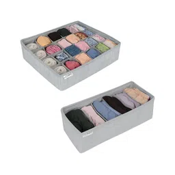 HOKIPO Grey 2 Pieces Lingerie Organizers-47