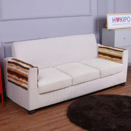 HOKIPO Multicolor Pack Of 2 Stripes Printed Sofa Armrest Cover-3