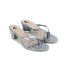 ZAIF Printed Block Mules with Bows-1