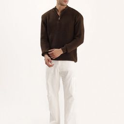 Kveto style redefined Men Ribbed Mock Collar Pullover-image-95