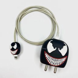 RUPELIK 20W/18W iPhone USB-C Power Adapter Charger Case Cover Cartoon (Venom Case) Cable Protector-image-31