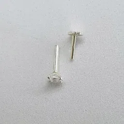 Arte Jewels Sterling Silver Cubic Zirconia Stud Nosepin image 3