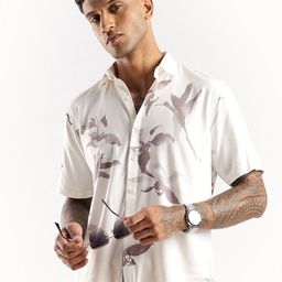 BS BLUE SQUAD Men India Slim Tailored Fit Floral Printed Spread Collar Casual Shirt-image-81