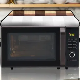 The Furnishing Tree PVC Waterproof Microwave Oven Cover Compatible for 17 L Solo 17PM-MEC2B Gingham image 3