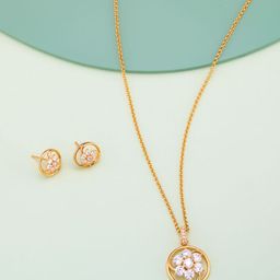Kushal's Fashion Jewellery White Gold-Plated Trendy Party Zircon Jewellery Set-image-12
