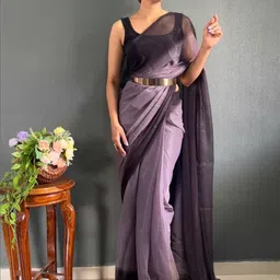DIVASTRI Leheriya Pure Crepe Ready to Wear Jamdani Saree-image-43