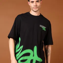 V-Mart Men Abstract Printed Round Neck Cotton Relaxed Fit T-shirt-image-12