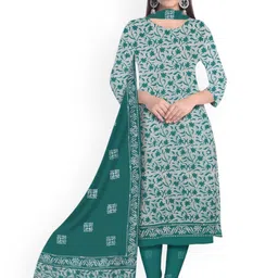Farooq Dyeing Floral Printed Pure Cotton Unstitched Dress Material-picture-7