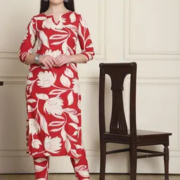 KALINI Printed Tunic With Trouser Co-Ords-picture-3