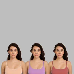 Women Cotton Brown,Purple,Orange Non Padded Non-Wired Lingerie Bra Sport wear Gym Crop Tank Top-picture-56
