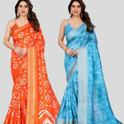 Moda Rapido Bandhani Zari Saree-image-61