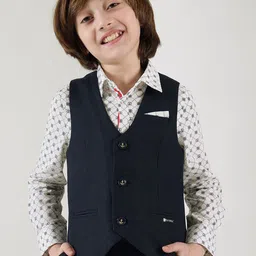One Friday Boys Slim Fit Sleeveless Solid Waistcoat-image-66