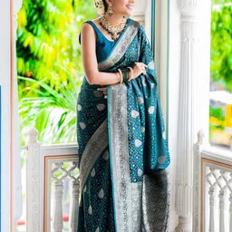 ZILVIRA Woven Design Zari Banarasi Saree-picture-23