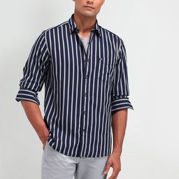 Arrow Sport Men Modern Vertical Striped Cotton Slim Fit Casual Shirt-image-21