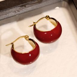 KRENOZ Gold-Plated Circular Hoop Earrings-2