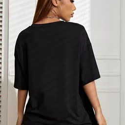 Moda Rapido Women Printed Drop-Shoulder Sleeves T-shirt-picture-11