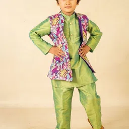 Jilmil Boys Regular Kurta with Trousers Kurta Sets-45