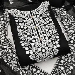 Nayanthara Trends Embroidered Unstitched Dress Material-picture-32