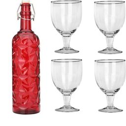 SOMIL Red Glass Airtight Can Bottle-image-102
