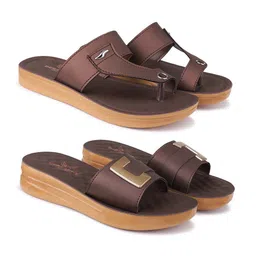 BERSACHE Women Set Of 2 Open Toe Comfort Heel Sandals-image-38